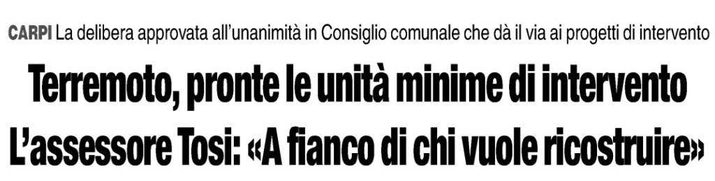 Rassegna Stampa: “La Nuova Prima Pagina sulle&nbsp;UMI”