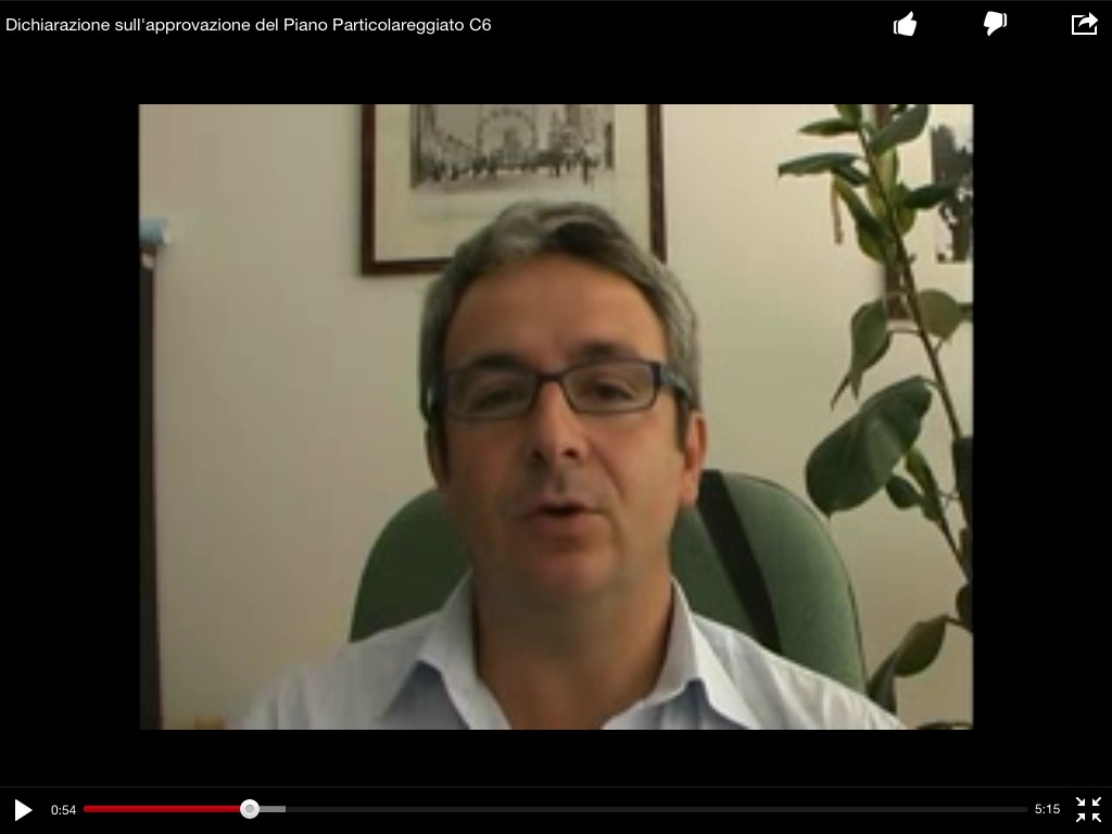 Dichiarazione sull’approvazione del Piano Particolareggiato C6