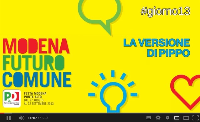 Il video di Civati alla Festa di Modena: