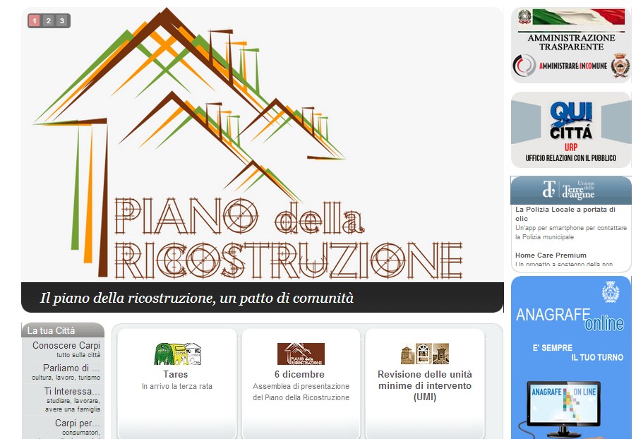 INTERVENTI POST-SISMA, GRATUITI I CONTROLLI DEL COMUNE Entro il 12 dicembre la presentazione delle modifiche relative alle U.M.I.