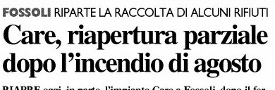 Rassegna Stampa: Riapre Care