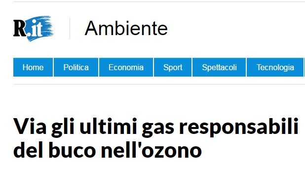 Via gli ultimi gas responsabili del buco nell’ozono
